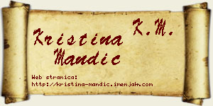 Kristina Mandić vizit kartica